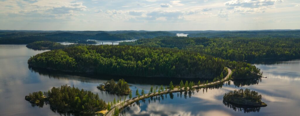 Herrmans Sustainaiblity Policy, View over lake Saimaa, Puumala Lakeland region in Finland.